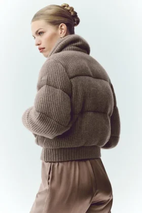 Piumino-maglione Northstar in cashmere – Cacao alpino melange