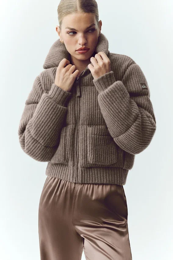 Piumino-maglione Northstar in cashmere - Cacao alpino melange