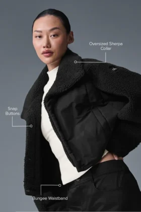 Piumino Sherpa Cozy Escape – Nero/Nero