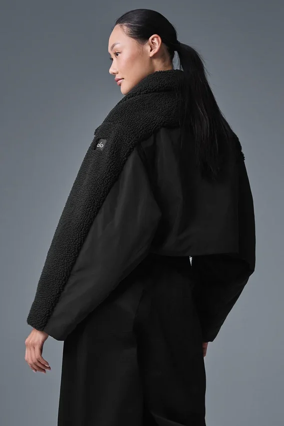 Piumino Sherpa Cozy Escape - Nero/Nero