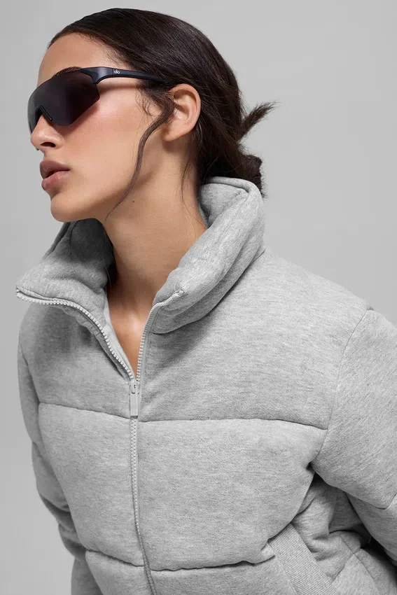 Piumino stile felpa - Grigio melange atletico