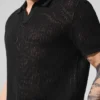 Polo a maglia larga - Nero