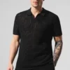 Polo a maglia larga - Nero