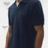 Polo a maniche corte in maglia Coastline - Blu navy