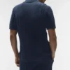 Polo a maniche corte in maglia Coastline - Blu navy
