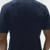 Polo a maniche corte in maglia Coastline - Blu navy