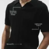 Polo a maniche corte in maglia Coastline - Nero