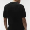 Polo a maniche corte in maglia Coastline - Nero