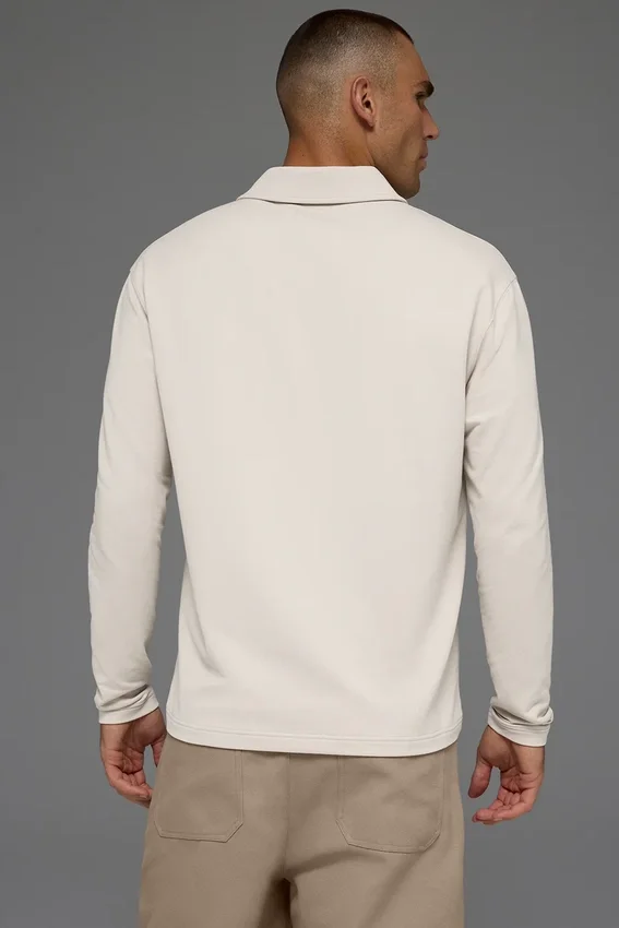 Polo a maniche lunghe Double Take - Beige