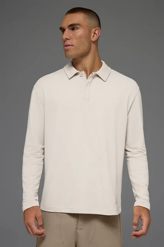 Polo a maniche lunghe Double Take - Beige
