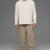 Polo a maniche lunghe Double Take - Beige