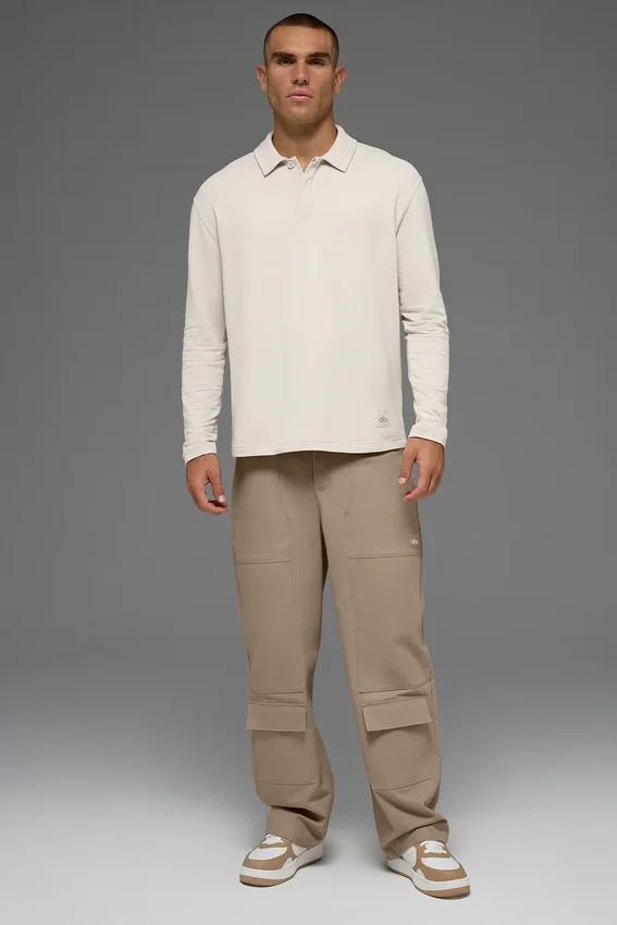 Polo a maniche lunghe Double Take - Beige