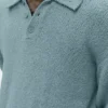 Polo a maniche lunghe in maglia testurizzata - Desert Sage