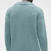 Polo a maniche lunghe in maglia testurizzata - Desert Sage