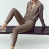 Polo in cashmere Northstar - Cacao alpino melange