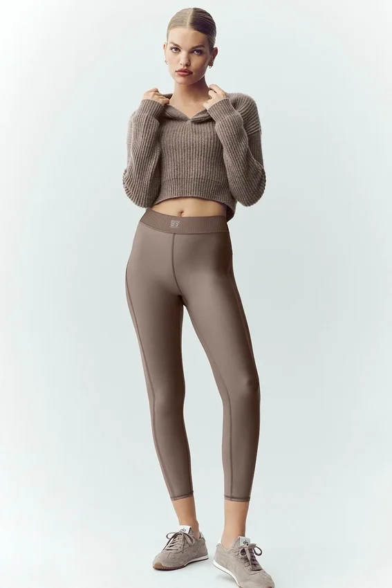 Polo in cashmere Northstar - Cacao alpino melange