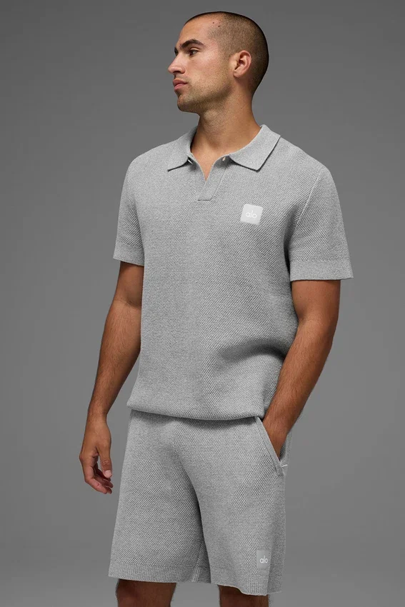 Polo in maglia Sports Club Maglione - Grigio melange atletico