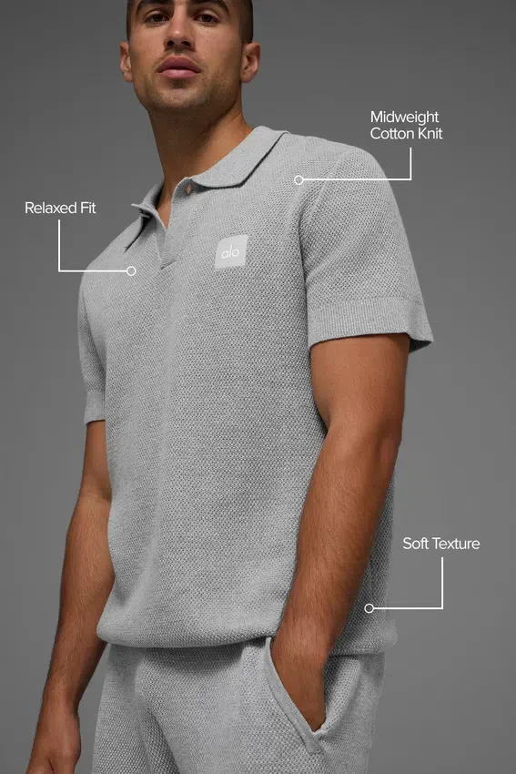 Polo in maglia Sports Club Maglione - Grigio melange atletico