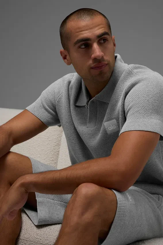 Polo in maglia Sports Club Maglione - Grigio melange atletico