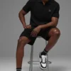 Polo in maglia tipo maglione Sports Club - Nero