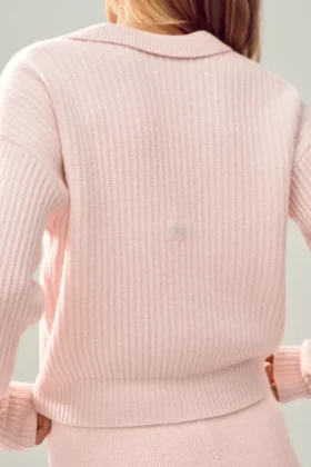 Polo Northstar in cashmere – Rosa ghiaccio