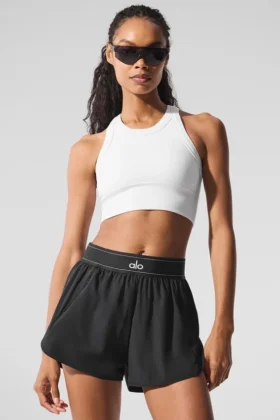 Reggiseno a collo alto Seamless Delight – Bianco