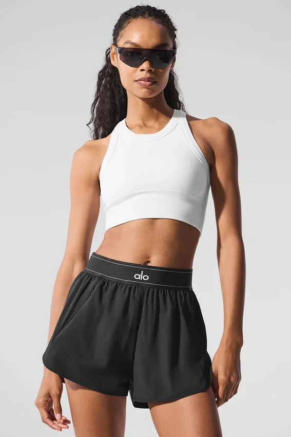 Reggiseno a collo alto Seamless Delight - Bianco