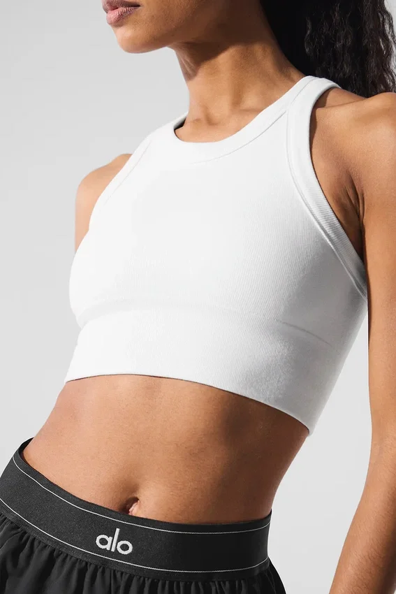 Reggiseno a collo alto Seamless Delight - Bianco