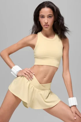 Reggiseno a collo alto Seamless Delight – Giallo candela