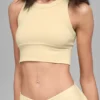 Reggiseno a collo alto Seamless Delight - Giallo candela