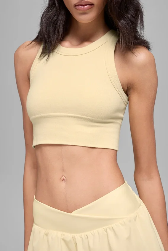 Reggiseno a collo alto Seamless Delight - Giallo candela