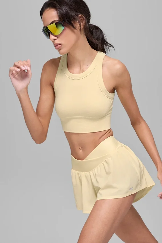 Reggiseno a collo alto Seamless Delight - Giallo candela
