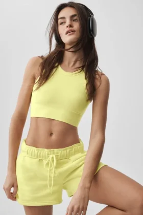 Reggiseno a collo alto Seamless Delight - Giallo sole