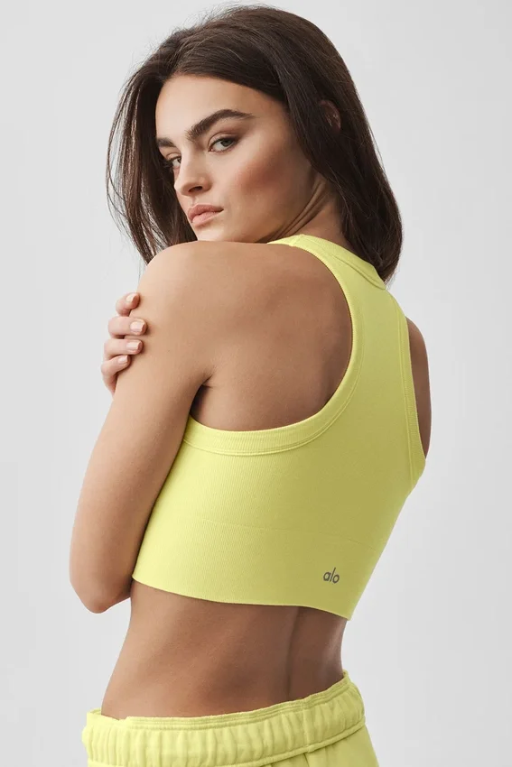 Reggiseno a collo alto Seamless Delight - Giallo sole