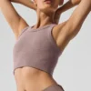 Reggiseno a collo alto Seamless Delight - Grigio fungo