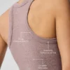 Reggiseno a collo alto Seamless Delight - Grigio fungo