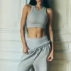 Reggiseno a collo alto Seamless Delight - Grigio melange sportivo