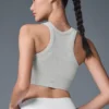 Reggiseno a collo alto Seamless Delight - Grigio melange sportivo