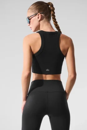 Reggiseno a collo alto Seamless Delight – Nero