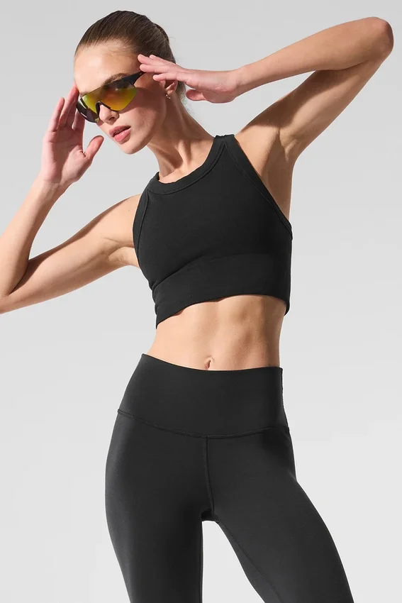 Reggiseno a collo alto Seamless Delight - Nero
