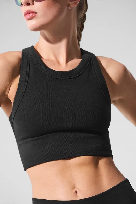Reggiseno a collo alto Seamless Delight - Nero