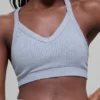Reggiseno a costine bicolore senza cuciture - Grigio brina invernale melange