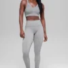 Reggiseno a costine bicolore senza cuciture - Grigio nebbia chiaro melange