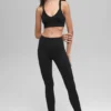 Reggiseno a costine bicolore senza cuciture - Nero
