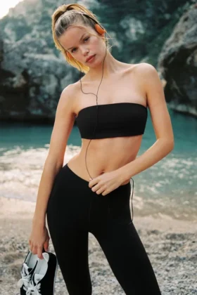 Reggiseno a fascia Airbrush - Nero