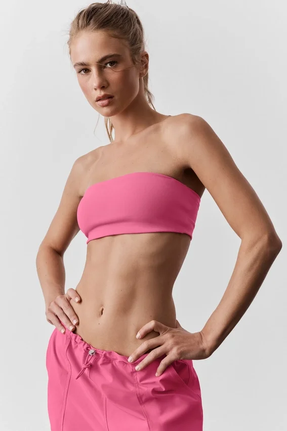 Reggiseno a fascia Airbrush - Rosa Paradiso