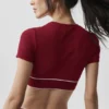 Reggiseno a maniche corte Alo Softsculpt Amp It up - Summer Romance Red