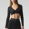 Reggiseno a maniche lunghe Airlift Mesh Divine - Nero