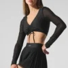 Reggiseno a maniche lunghe Airlift Mesh Divine - Nero