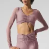 Reggiseno a maniche lunghe Airlift Mesh Divine - Smoky Quartz